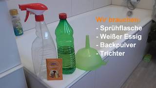 Badezimmer Putztrick Bad und Dusche mühelos reinigen  Lifehack Bad putzen [upl. by Annaeel]