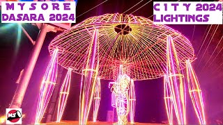 Mysore Dasara 2024  City Lightings 2024  Mysore Tourism Karnataka Tourism [upl. by Naerad]