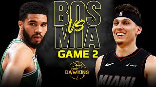 Boston Celtics vs Miami Heat Game 2 Full Highlights  2024 ECR1  FreeDawkins [upl. by Ilonka]