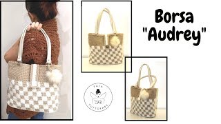 TUTORIAL Borsa quotAudreyquot tapestry crochetla fata tuttofare [upl. by Arodnahs]