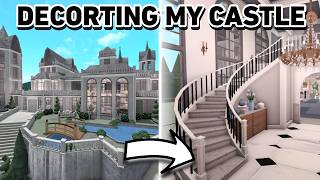 DECORATING MY 1M CASTLE IN BLOXBURG Part 2 [upl. by Merrilee]