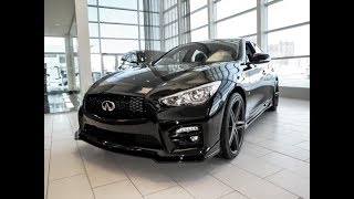 2014 Infiniti Q50S AWD custom showroom car review  lots modified lets take a long look [upl. by Anjela]