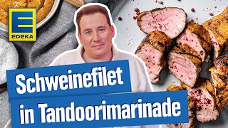 Schweinefilet in Tandoorimarinade  Grillidee mit Fleisch in Marinade [upl. by Omoj583]