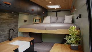 VW Crafter Luxury Campervan  Le Chalet Noir [upl. by Aeresed]