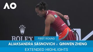 Aliaksandra Sasnovich v Qinwen Zheng Extended Highlights 1R  Australian Open 2022 [upl. by Nyllewell]