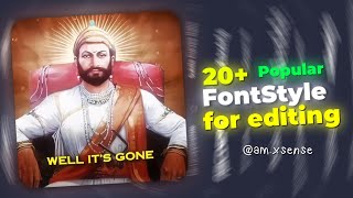 20 Popular Fonts For Editing🔥🥵  The Best Fonts To Use In Our Edits  Fonts For Edits  Font Pack [upl. by Ynnos6]