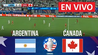 🔴 EN VIVO Argentina vs Canadá  Copa América 2024  SEMIFINAL  Partido en vivo hoy [upl. by Ellehcar]