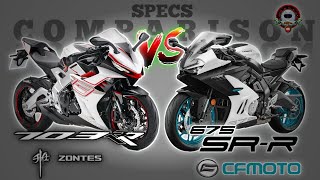 ZONTES 703RR vs CFMOTO 675SRR SPECS COMPARISON [upl. by Macintyre]