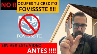 quot¡No uses tu crédito FOVISSSTE sin ver estoquot Descubre las claves para tomar la mejor decisión [upl. by Evilo713]