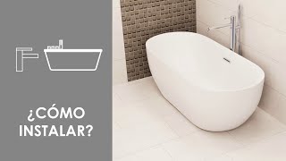 ¿Cómo instalar la bañera exenta y la grifería SMART BOX BATH [upl. by Jonme670]