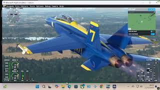 Microsoft Flight Simulator 2024 Map Enhancement changed to Google Maps Flying the Super Hornet [upl. by Ecinrev]