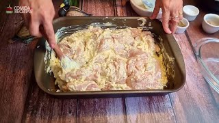 Peito de frango com maionese  Receitas rápidas e fáceis  Comida e Receitas [upl. by Frye]