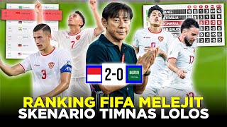 RANKING FIFA KING INDO MELESAT SETELAH SIKAT SAUDI 20 BEGINI PELUANG TIMNAS LOLOS KE PILDUN 2026 [upl. by Pulchi]