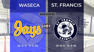 10122024 Waseca Blue Jays  St Francis Saints  Bantam B1 [upl. by Ecyrb]