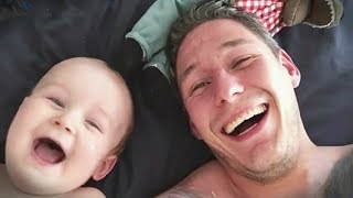 Funny Babies Laughing Hysterically At Dads Compilation  CUTE [upl. by Kristyn]