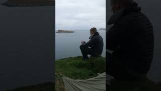 Camping on a cliff hiking backpacking camping scotland [upl. by Orgel]