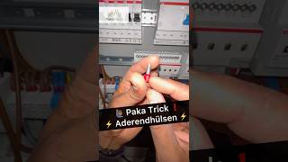 ⚡️Aderendhülsen 🙋🏾‍♂️Elektriker Trick❗️ elektrik handwerk elektriker elektro strom diy [upl. by Bluhm]