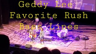 Favorite Rush Bass Lines  Geddy Lee  Los Angeles 11282023 [upl. by Sunday352]