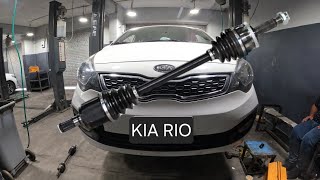 cv axle replacement  kia rio [upl. by Znerol]