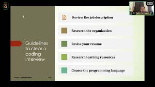 Webinar 16 Webinar on how to crack interview for coding job [upl. by Angie]