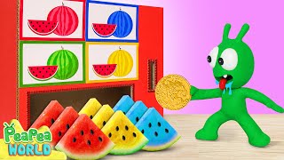 Pea Pea Plays with Colorful Watermelon Vending Machine 🍉 Cartoon For Kids 💖 Pea Pea World [upl. by Aihseym391]