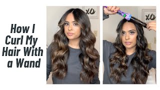 HOW TO CURL YOUR HAIR WITH A WAND FOR BEGINNERS [upl. by Dugald]