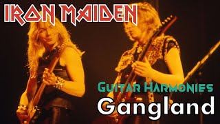 IRON MAIDEN Guitar Harmonies 6 Gangland lesson with tabs [upl. by Sotnas912]