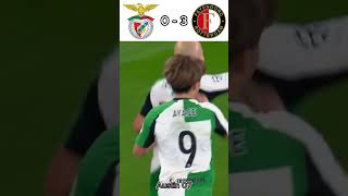 Benfica 13 Feyenoord  Champions League 2425 Match Highlights [upl. by Yelyr]