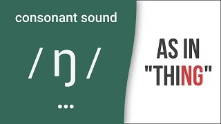 Consonant Sound  ŋ  NG as in quotthingquot American English Pronunciation [upl. by Fitzsimmons385]