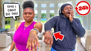 I WAS HANDCUFFED TO MY CRUSH FOR 24HOURS🥰 GONE RIGHT [upl. by Mycah]