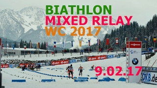 BIATHLON MIXED RELAY 9022017 World Championships Hochfilzen Austria [upl. by Nalor10]