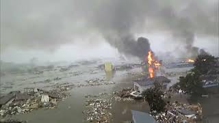 3112011 Tsunami hitting mainland Ishinomaki Part 1 Compilation [upl. by Cailly]