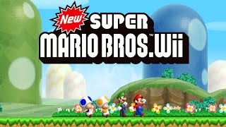 New Super Mario Bros Wii Worlds 1  9 Full Game 100 [upl. by Harobed]