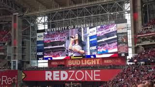 Jordin Sparks National Anthem  Cardinals vs NY Giants  December 24 2017 [upl. by Ahsead]