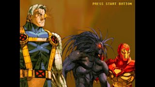 Marvel Vs Capcom 2 Blackheart Cable and Iron Man playthrough PlayStation 2 [upl. by Gnilyam]