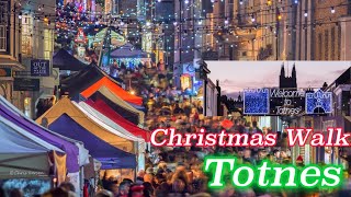 Totnes Devon 🇬🇧 Totnes Christmas Lights 2023  Christmas Walk 4K  A Walk in Totnes [upl. by Nelubez]