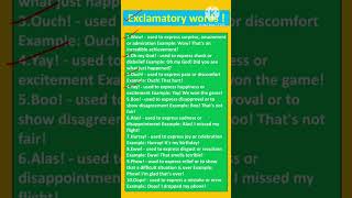 Exclamatory Words Meaning amp Sentences [upl. by Notak923]