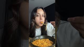 Creamy Spicy Carbonara Noodles Mukbang ASMR [upl. by Nirol]