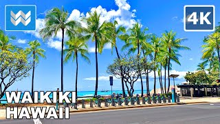 4K Exploring Waikiki in Honolulu Hawaii USA Walking Tour amp Travel Vacation Guide 🎧 Binaural Sound [upl. by Aitan]