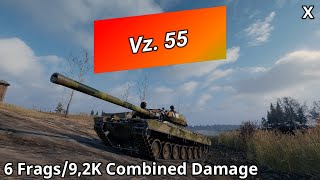 Vz 55 6 Frags92K Combined Damage  World of Tanks [upl. by Haberman]