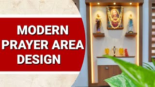 Modern Prayer Area Design  Simple Christian Prayer Room Wall Designs  पूजा स्थल डिजाइन [upl. by Nomrej]