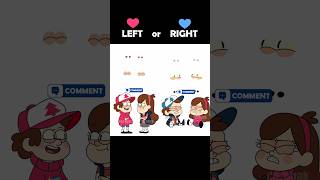 Whats the real eyes of dipper and mabel from gravity falls  Left or Right gravityfalls shorts [upl. by Ecirual]