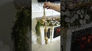 The easiest way to add Christmas lights to your fireplace ollnyclusterlights christmasdecor [upl. by Stout]