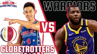 Trick Shots with Golden State Warriors  Harlem Globetrotters [upl. by Ormiston]