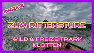 Zum Rittersturz Wildwasserbahn Klotti Park 360 Video Wild Freizeitpark Klotten [upl. by Kimmy]