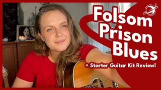 Learn Folsom Prison Blues Guitar Tutorial  Vangoa Starter Kit Review [upl. by Eirellam994]