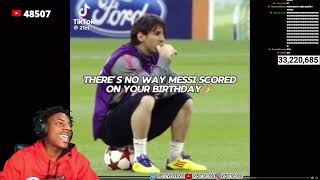 Speed React Messi Score Goal On iShowSpeed Birthday [upl. by Nossah289]