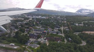 Beautiful landing into Tromsø Airport HD [upl. by Bose]