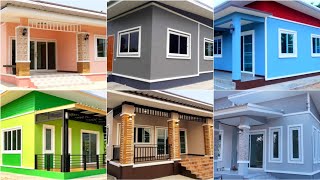 Latest 100 House Painting Colours Outside 2024  Exterior Wall Paint With Color Combinations Ideas [upl. by Ecirtnas]