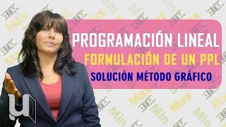 Formulación y solución gráfica de un problema de Programación Lineal Investigación de Operaciones [upl. by Ylus]